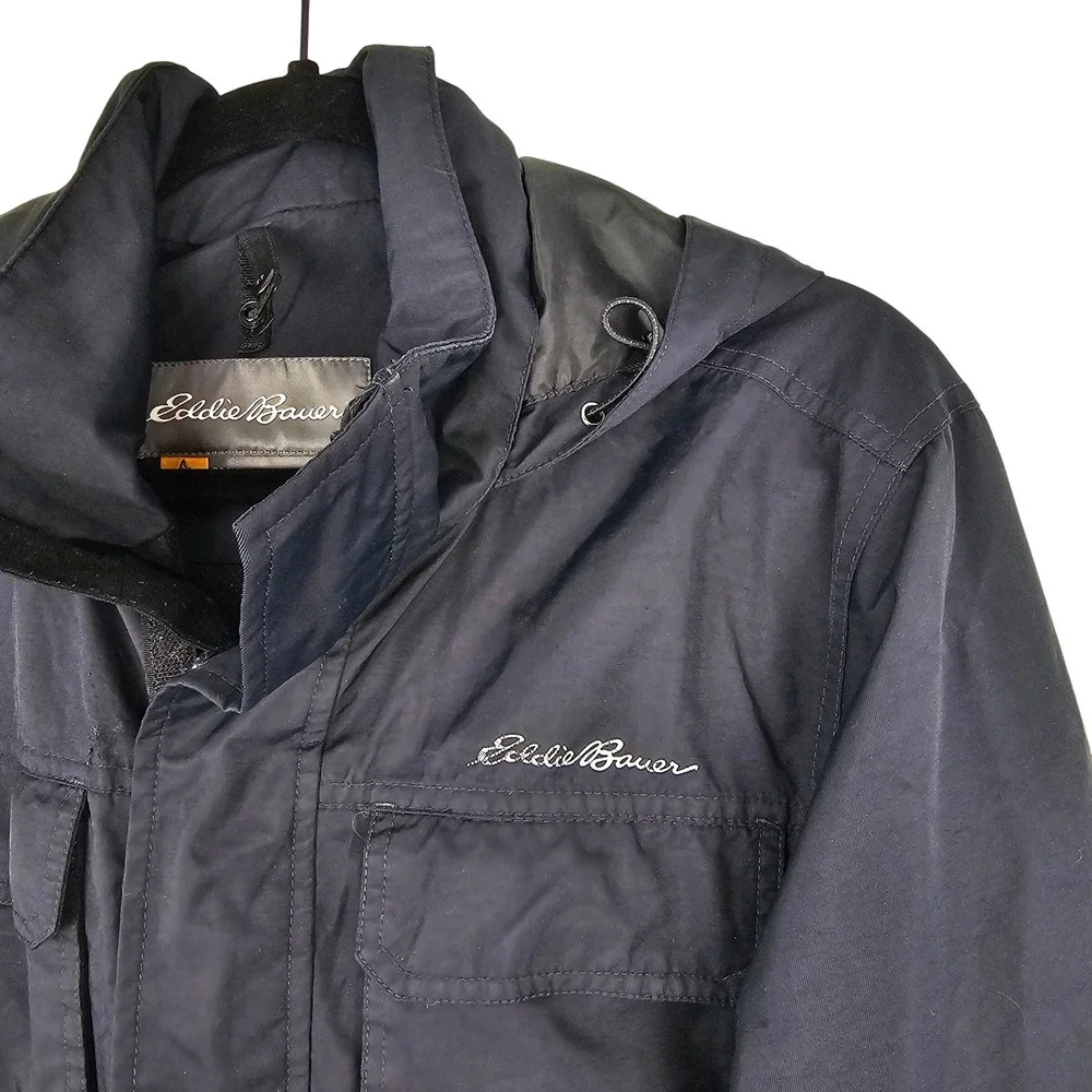 Eddie Bauer Travex‎ WeatherEdge Men's Field Jacket Hooded Utility Parka Small